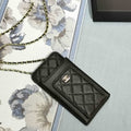 Chanel Quilted CC Phone Holder Wallet - Metallic Ivory — view 1
