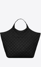 Saint Laurent Icare Maxi Shopping Bag in Quilted Lambskin - Black — view 6