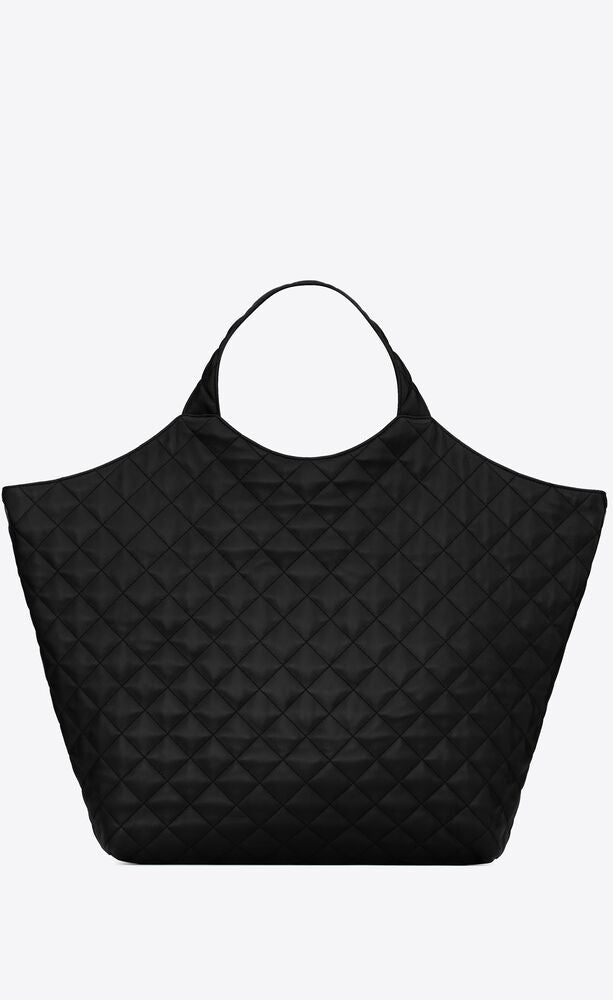 Saint Laurent Icare Maxi Shopping Bag in Quilted Lambskin - Black — view 6