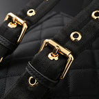 Burberry the Rucksack – Black Nylon & Leather Backpack with Gold-Tone Hardware - Black with Gold Accents — view 13