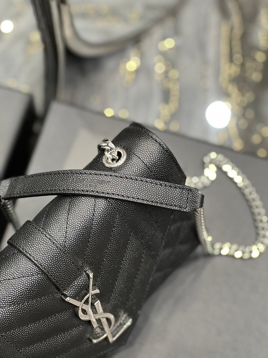 YSL Envelope Bag 21cm 526286 02 - Black — view 4
