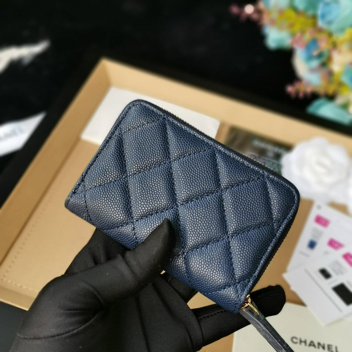 Chanel Coin Wallet Navy Blue — view 5