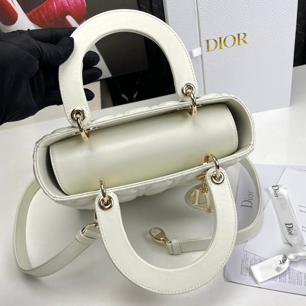 Dior Lady Medium White Bag 24cm — view 5