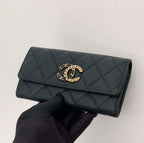 Chanel Caviar Quilted Gusset Flap Wallet — view 2