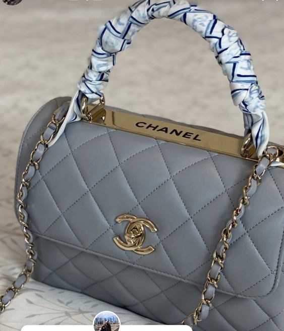 Chanel Trendy CC Flap Bags-Blue — view 2