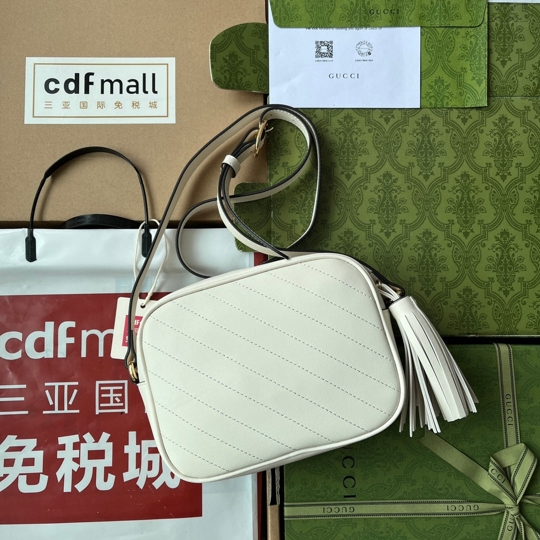 Gucci Blondie Small Shoulder White Leather Bag — view 6