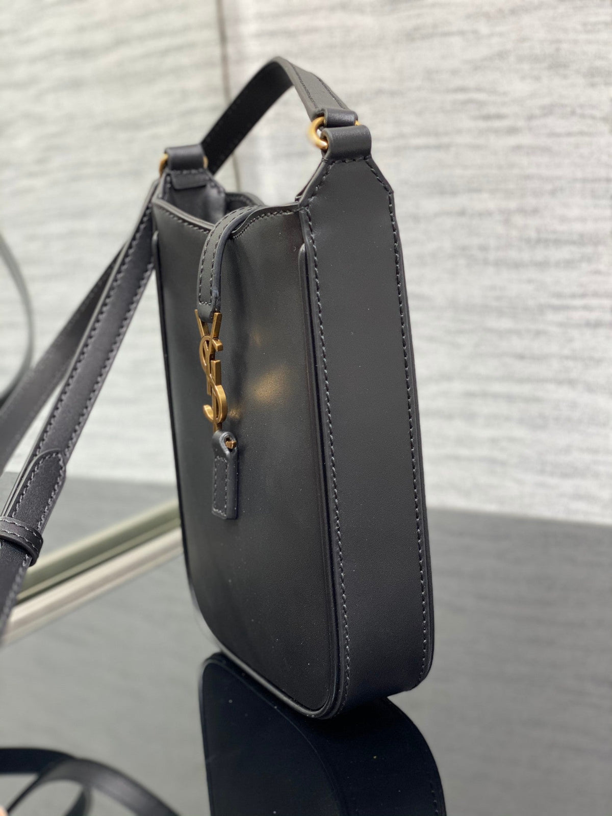 YSL Le 5 a 7 Mini Black Bag — view 3