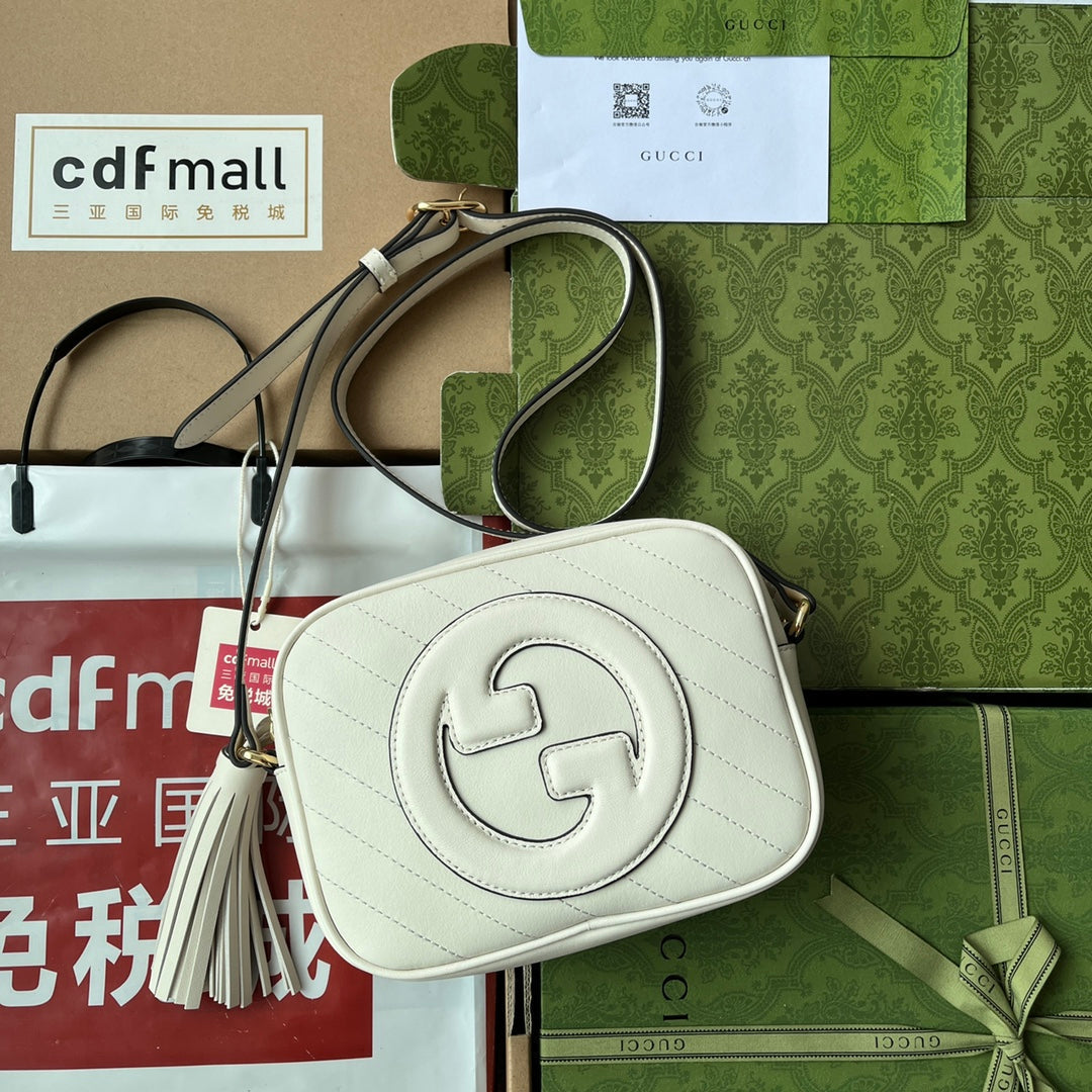 Gucci Blondie Small Shoulder White Leather Bag — view 7