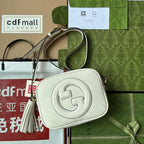 Gucci Blondie Small Shoulder White Leather Bag — view 1