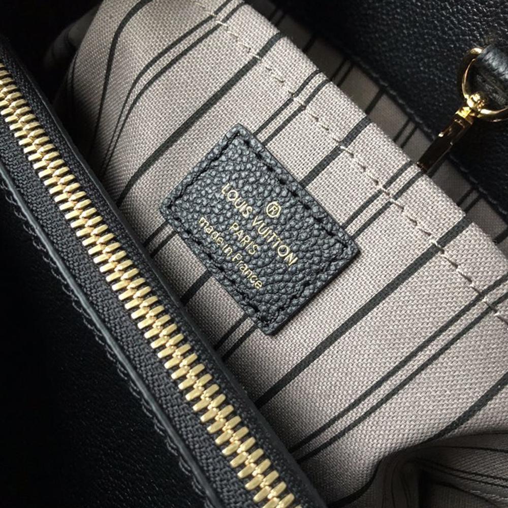 LV Montaigne MM Black Handbag — view 5
