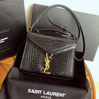 YSL Cassandra Mini Top Handle Bag Black — view 1