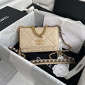 Chanel 19 Wallet On Chain WOC Beige — view 2