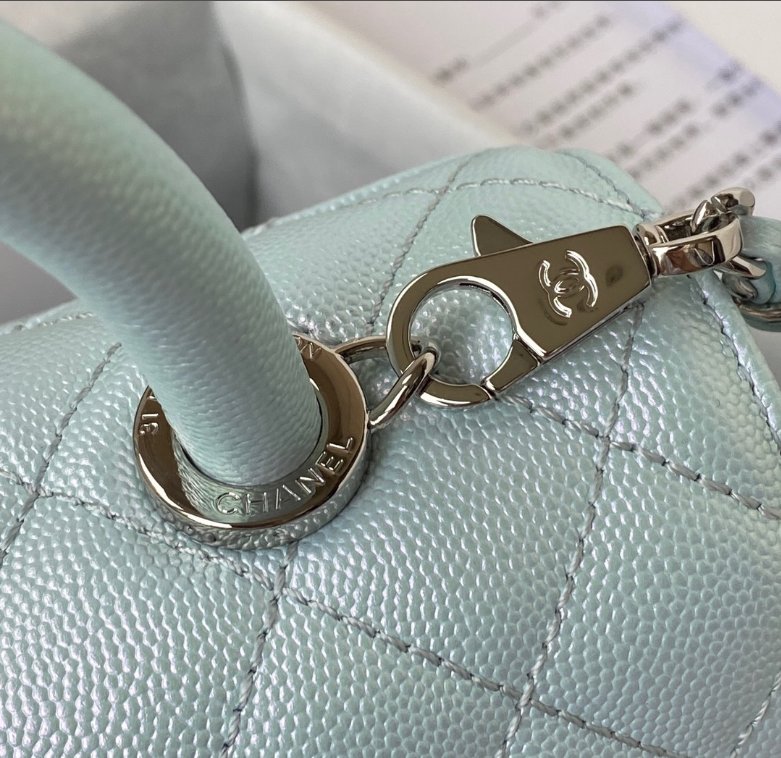 Chanel Coco Handle Bag 92990 23cm - Blue — view 5