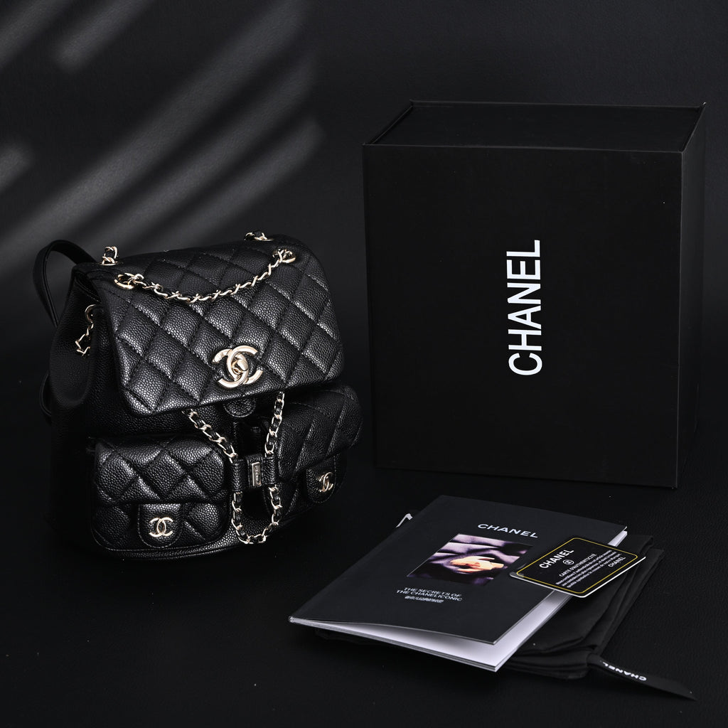 Chanel Duma Backpack – Black Quilted Lambskin with Gold-Tone Hardware (24A Collection) — view 1