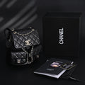 Chanel Duma Backpack – Black Quilted Lambskin with Gold-Tone Hardware (24A Collection) — view 1