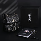 Chanel Duma Backpack – Black Quilted Lambskin with Gold-Tone Hardware (24A Collection) — view 1