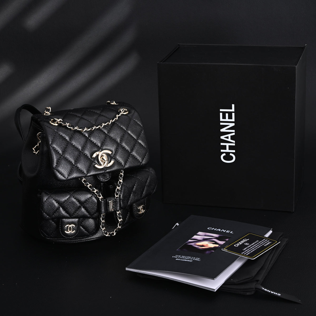Chanel Duma Backpack – Black Quilted Lambskin with Gold-Tone Hardware (24A Collection) — view 1