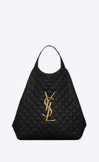 Saint Laurent Icare Maxi Shopping Bag in Quilted Lambskin - Black — view 5