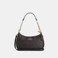 Coach Teri Shoulder Bag - Brown & Beige — view 1