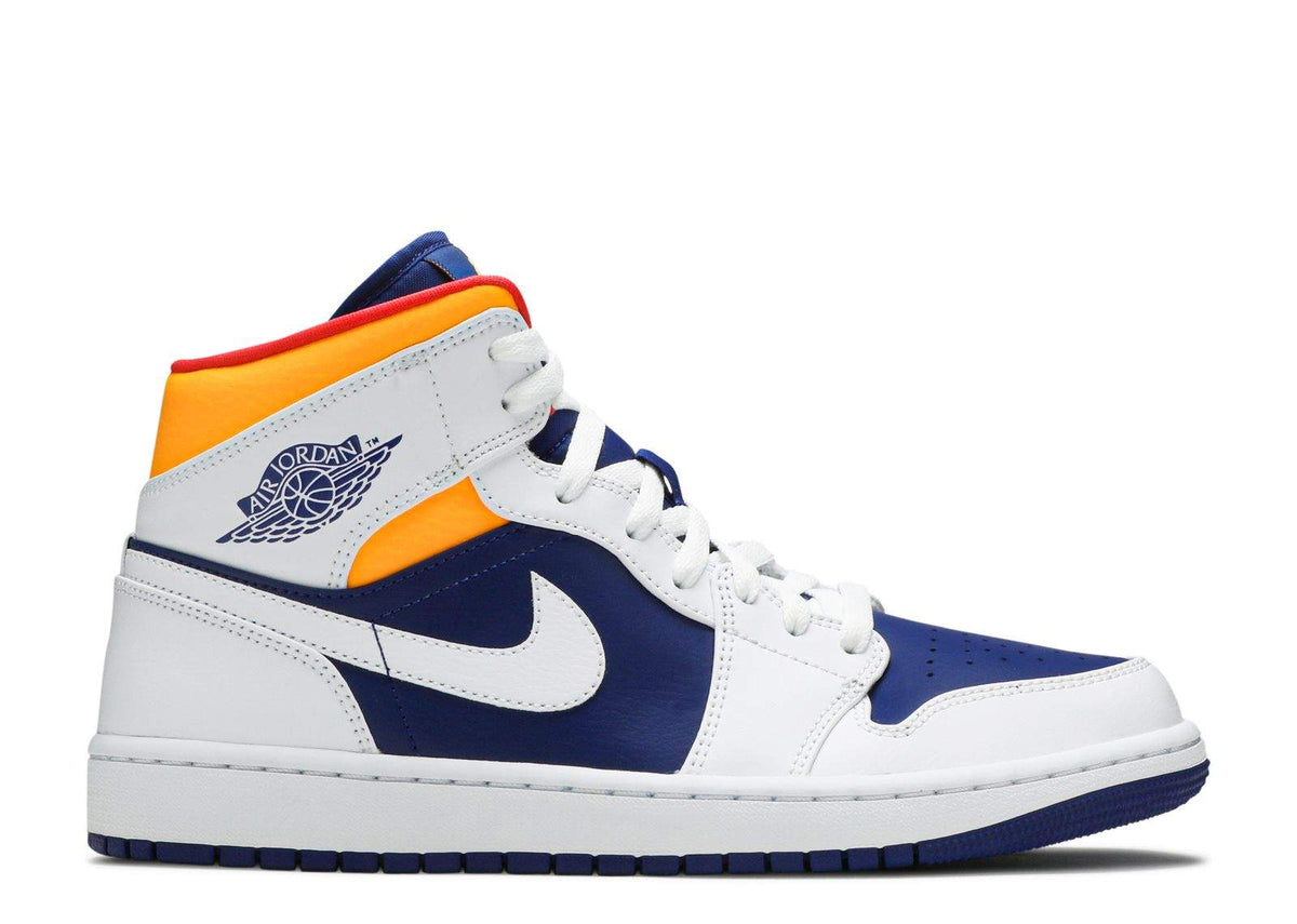Air Jordan 1 Mid ¡®White Deep Royal Blue¡¯ Unfading Sneaker — view 1