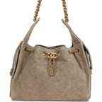 Chanel Small 25 Hobo Grey Suede Hobo Bag — view 2