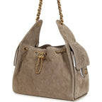 Chanel Small 25 Hobo Grey Suede Hobo Bag — view 3