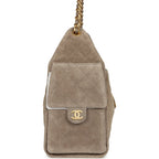 Chanel Small 25 Hobo Grey Suede Hobo Bag — view 5
