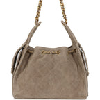 Chanel Small 25 Hobo Grey Suede Hobo Bag — view 4
