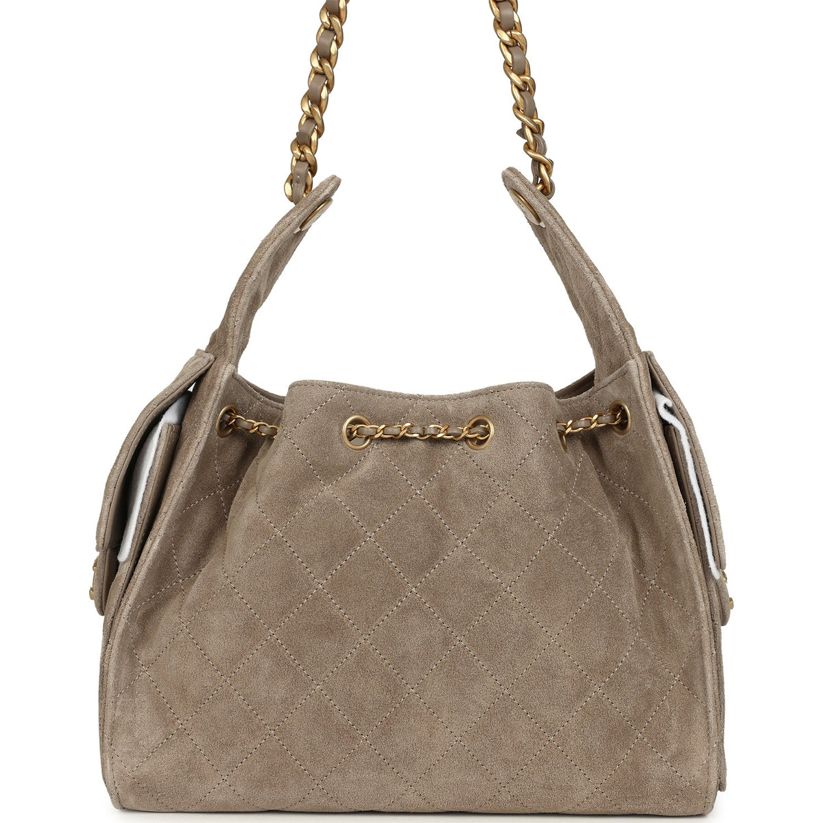 Chanel Small 25 Hobo Grey Suede Hobo Bag — view 4