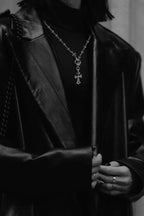 Chrome Hearts CROSS AND BABYFAT CHARM WITH TINY E CH PLUS CHALK CHAIN — view 2