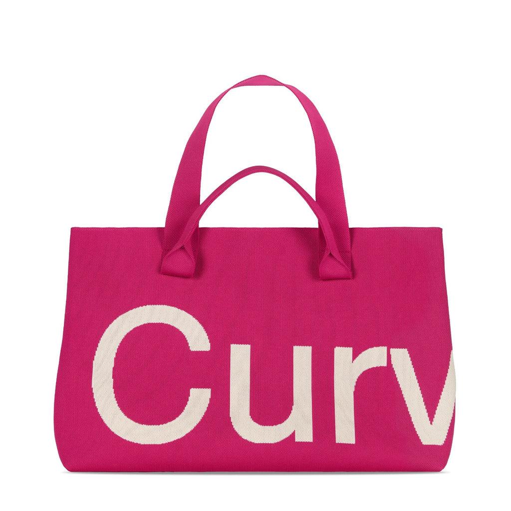 Curves Knit Tote (Raspberry) — view 1