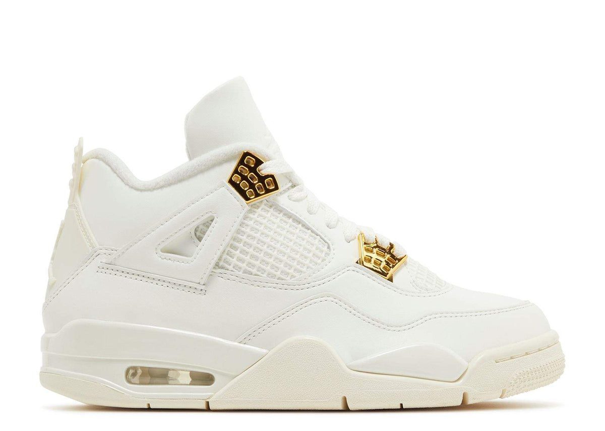 Wmns Air Jordan 4 Retro Metallic Gold Unfading Sneaker — view 1