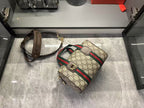 Gucci Mini GG Handbag - Beige and Dark Brown — view 11