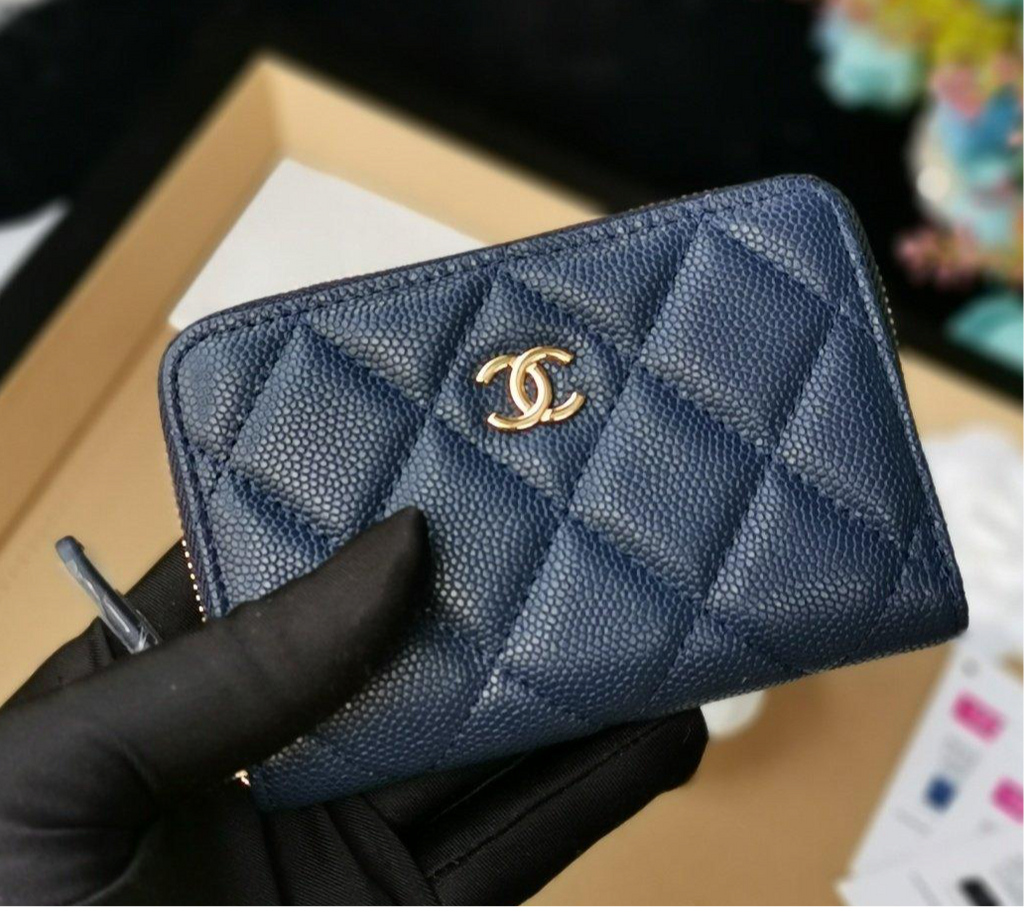 Chanel Coin Wallet Navy Blue — view 7