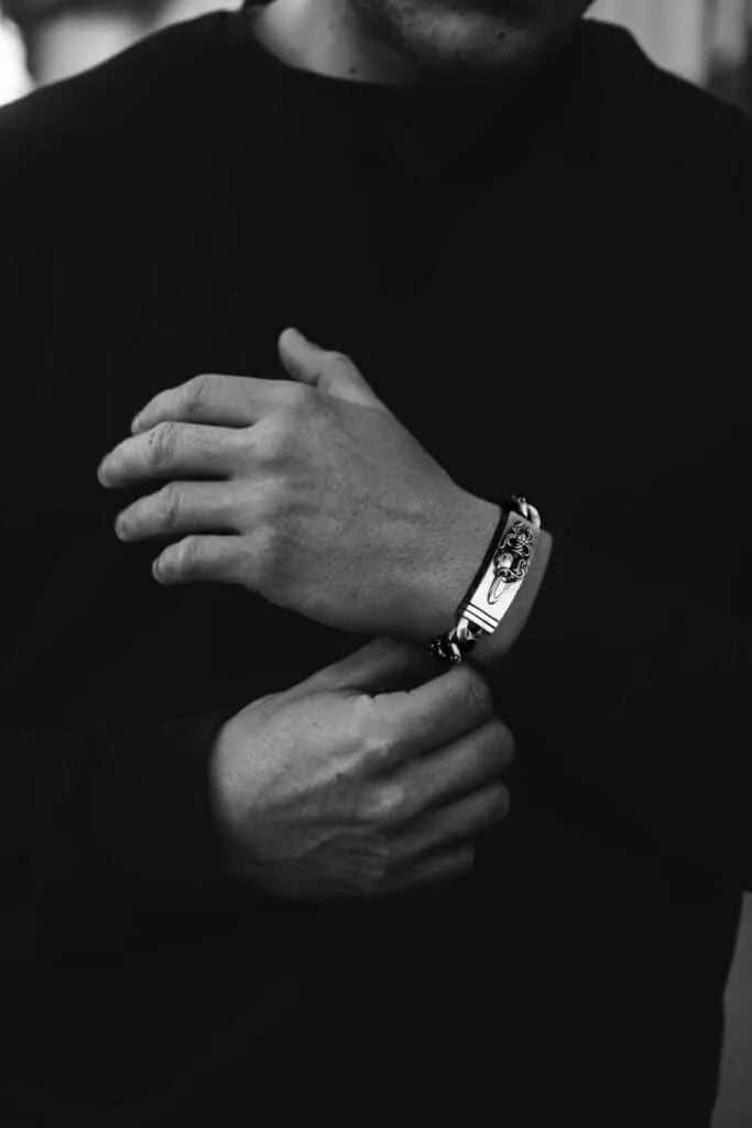 Chrome Hearts DOUBLE ID FANCY LINK BRACELET 8 — view 2