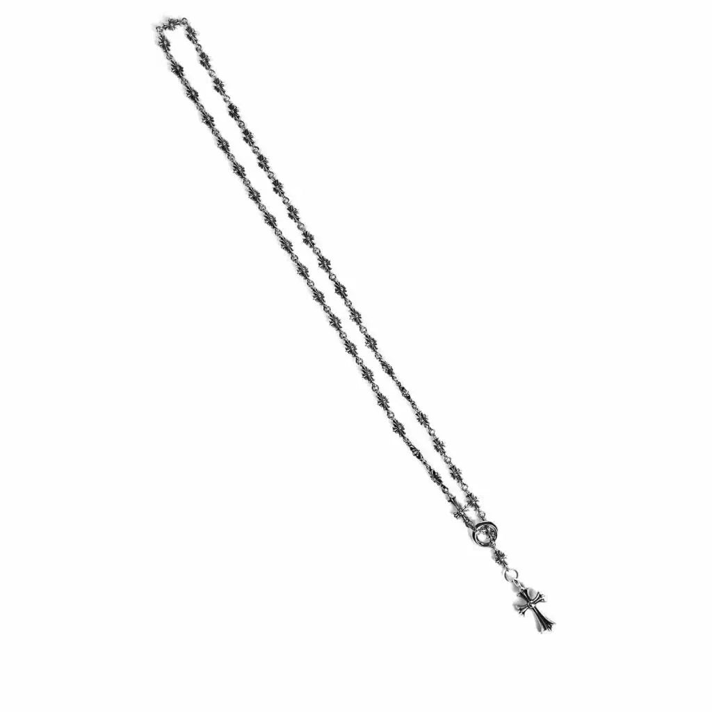 Chrome Hearts CROSS AND BABYFAT CHARM WITH TINY E CH PLUS CHALK CHAIN — view 7