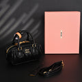 Miu Miu Black Matelassé Leather Top Handle Bag — view 1