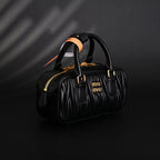 Miu Miu Black Matelassé Leather Top Handle Bag — view 9