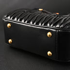 Miu Miu Black Matelassé Leather Top Handle Bag — view 14