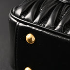 Miu Miu Black Matelassé Leather Top Handle Bag — view 16