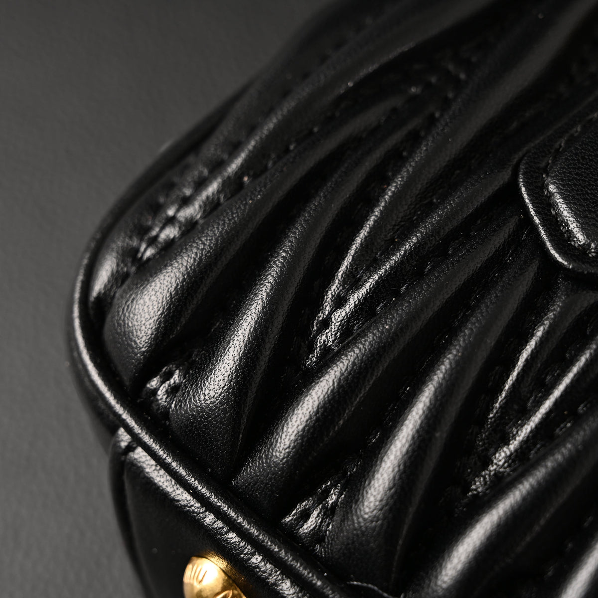 Miu Miu Black Matelassé Leather Top Handle Bag — view 15