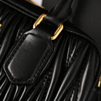 Miu Miu Black Matelassé Leather Top Handle Bag — view 18