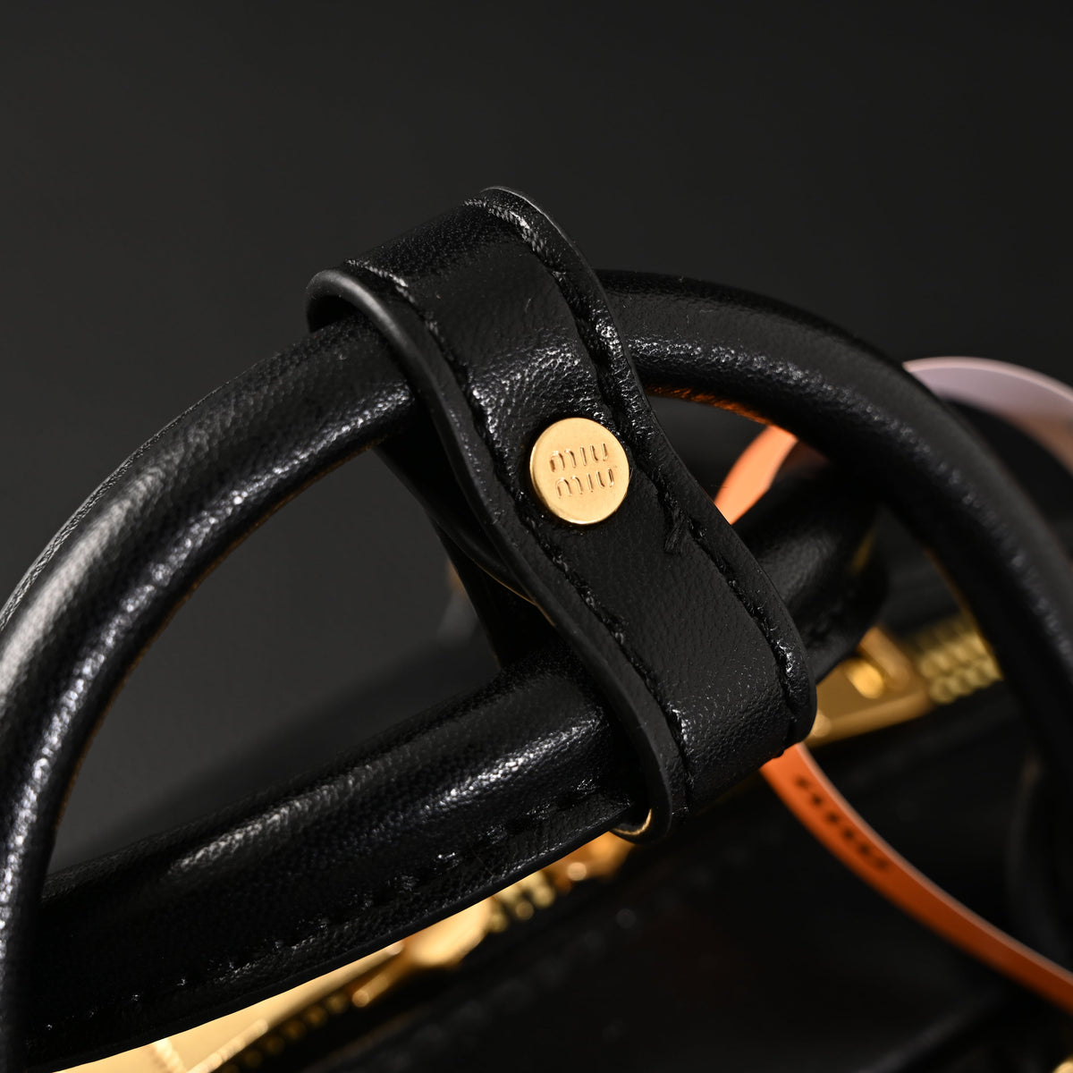Miu Miu Black Matelassé Leather Top Handle Bag — view 20