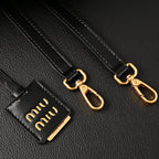 Miu Miu Black Matelassé Leather Top Handle Bag — view 5