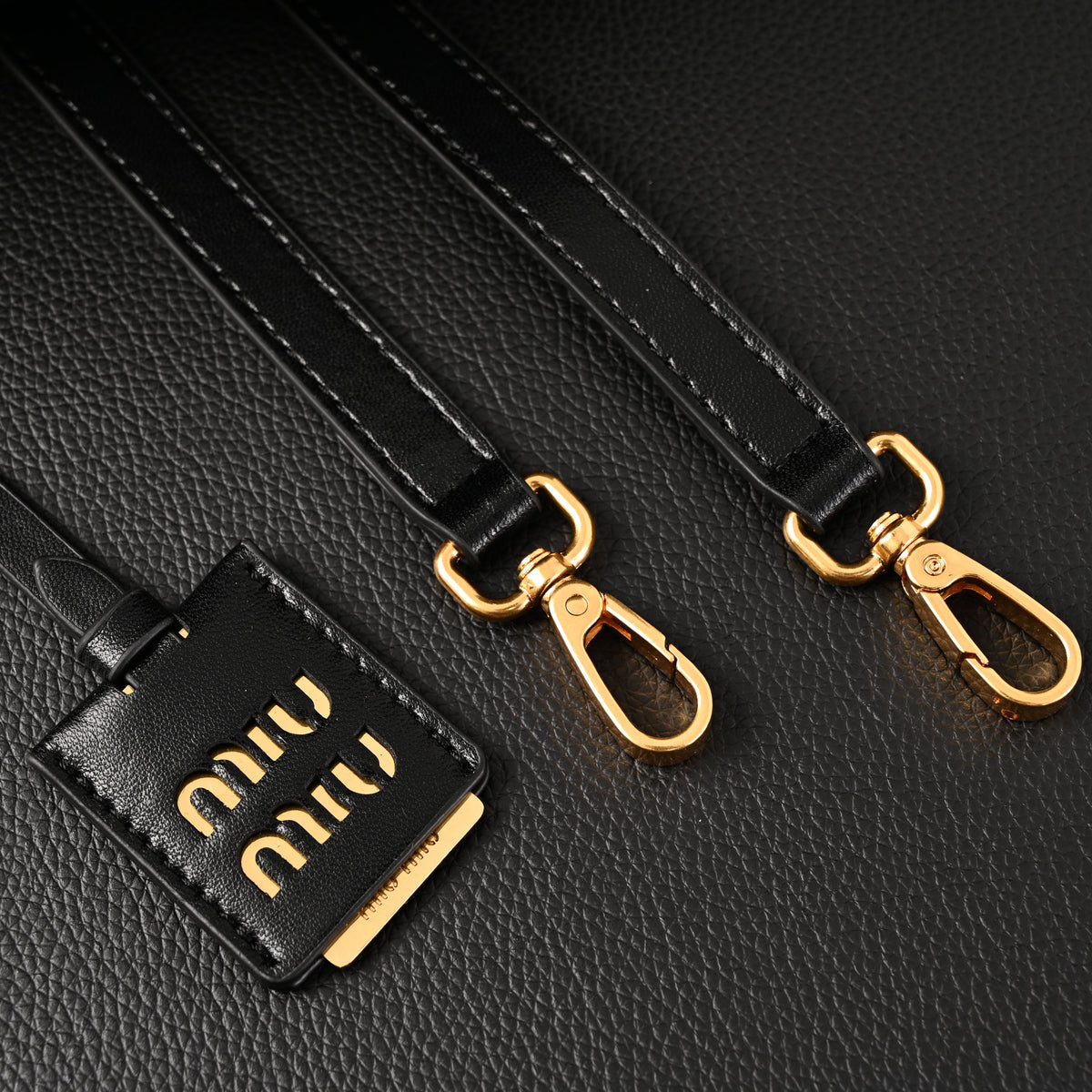 Miu Miu Black Matelassé Leather Top Handle Bag — view 5