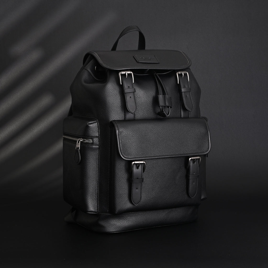 Prada Nylon & Leather Multi-Pocket Backpack – Black - Classic Black — view 5