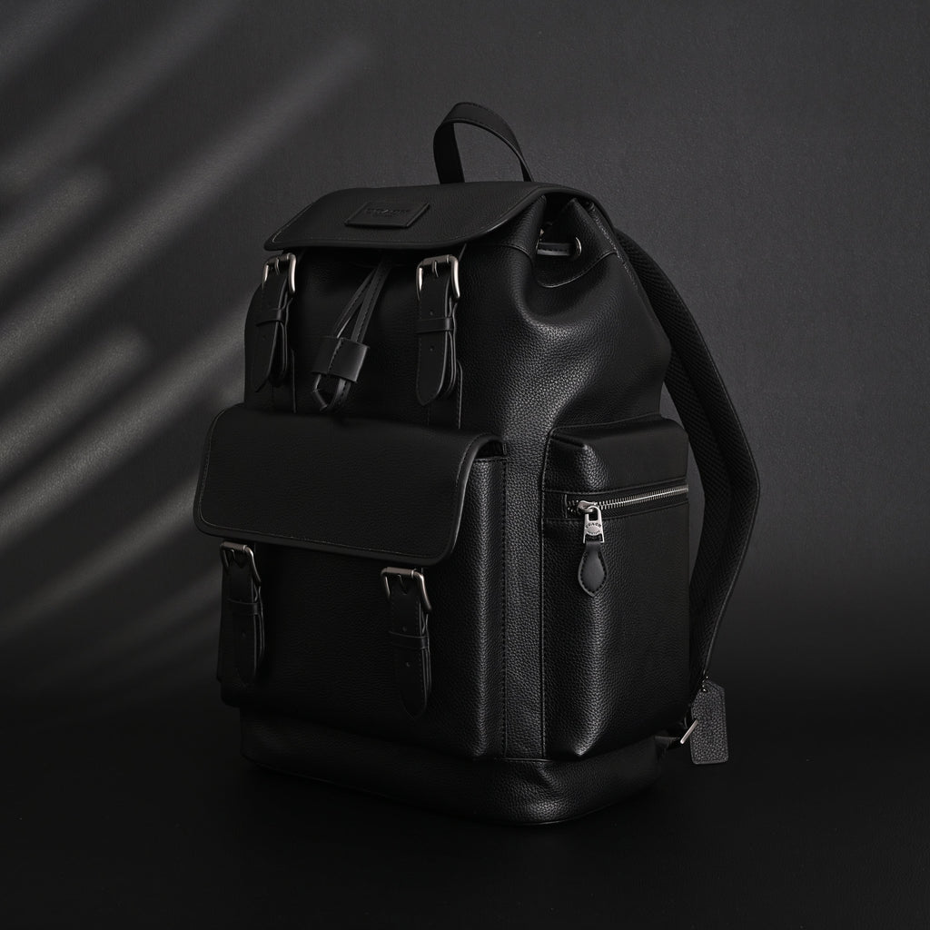 Prada Nylon & Leather Multi-Pocket Backpack – Black - Classic Black — view 9