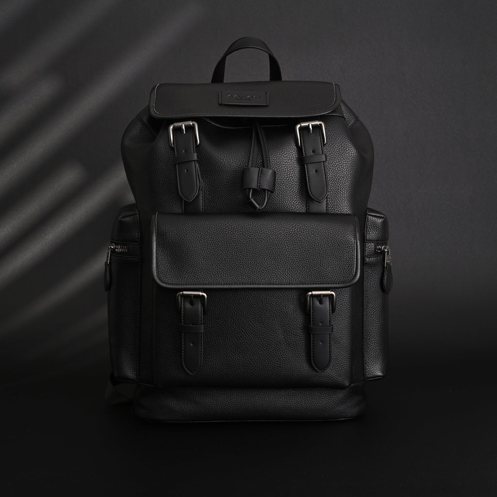 Prada Nylon & Leather Multi-Pocket Backpack – Black - Classic Black — view 1