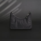 Prada Re-Edition 2005 Nylon Shoulder Bag – Black - Black with Silver-Tone Hardware — view 17