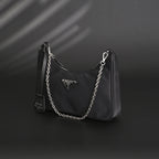 Prada Re-Edition 2005 Nylon Shoulder Bag – Black - Black with Silver-Tone Hardware — view 21